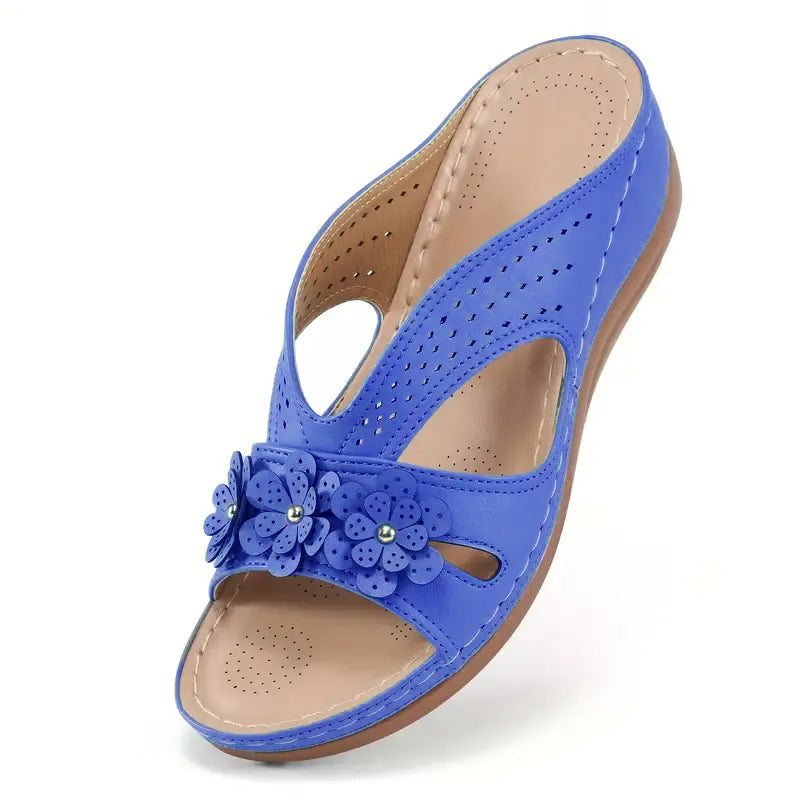 Coeurva dámské bezbolestné pohodlné ortopedické kožené sandály