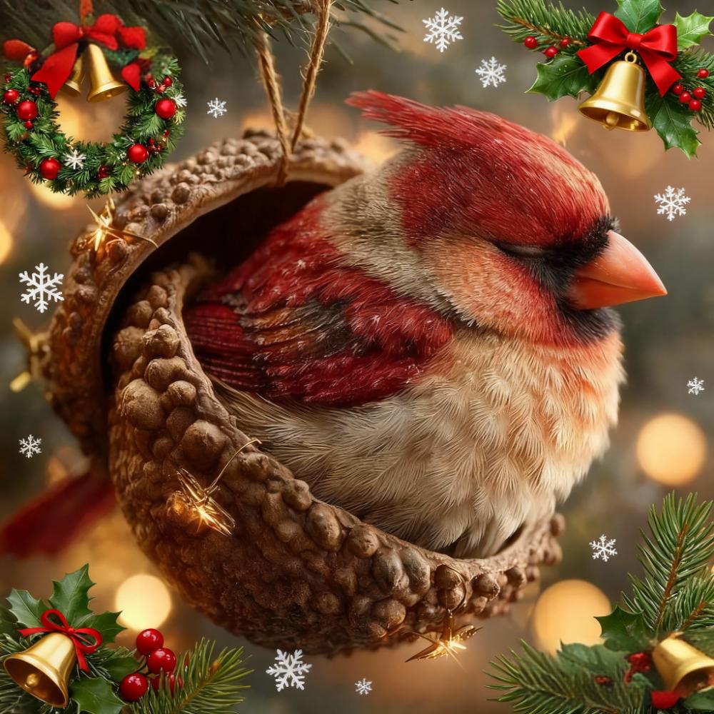 🎁❤️Roztomilá lesní zvířátka – ozdoby z žaludů pro útulné lesní Vánoce, nejnovější trendy vánočních stromků, která hlídají váš vánoční stromek!