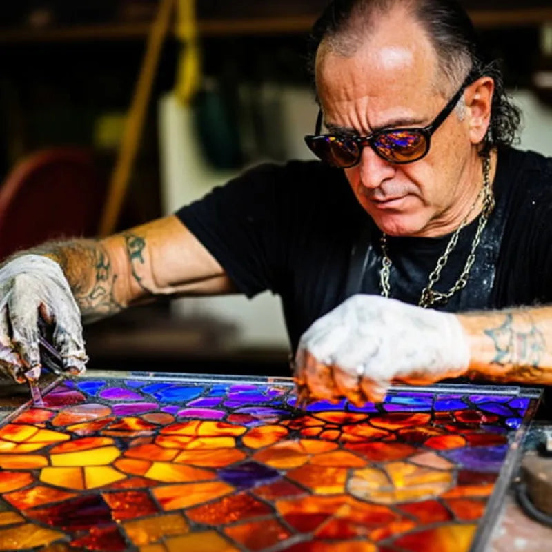 Coeurva Nejdokonalejší 3D ručně vyráběná barevná skleněná lampa ve tvaru štěněte