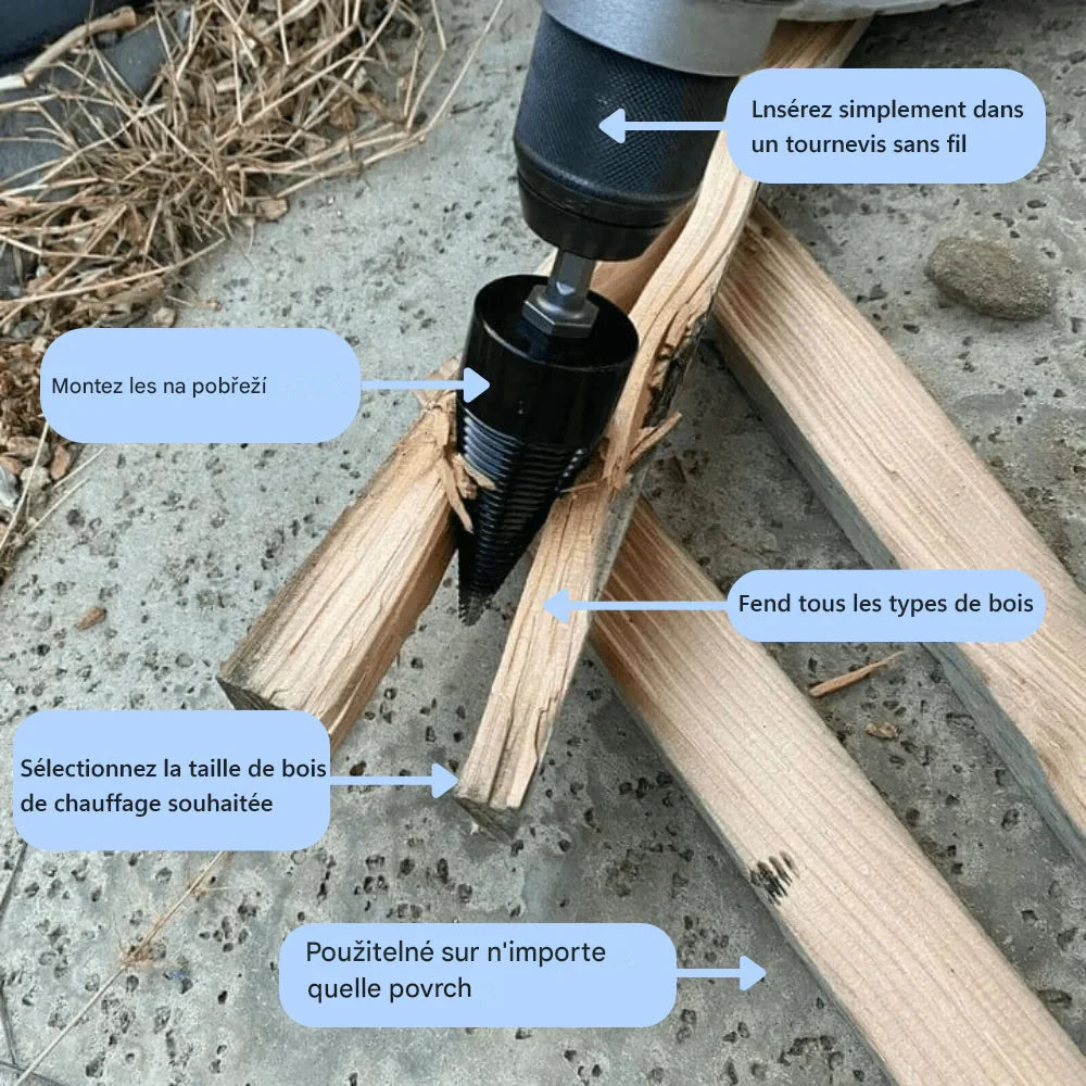 Coeurva bezbolestný vrták na snadné štípání dřeva pro seniory