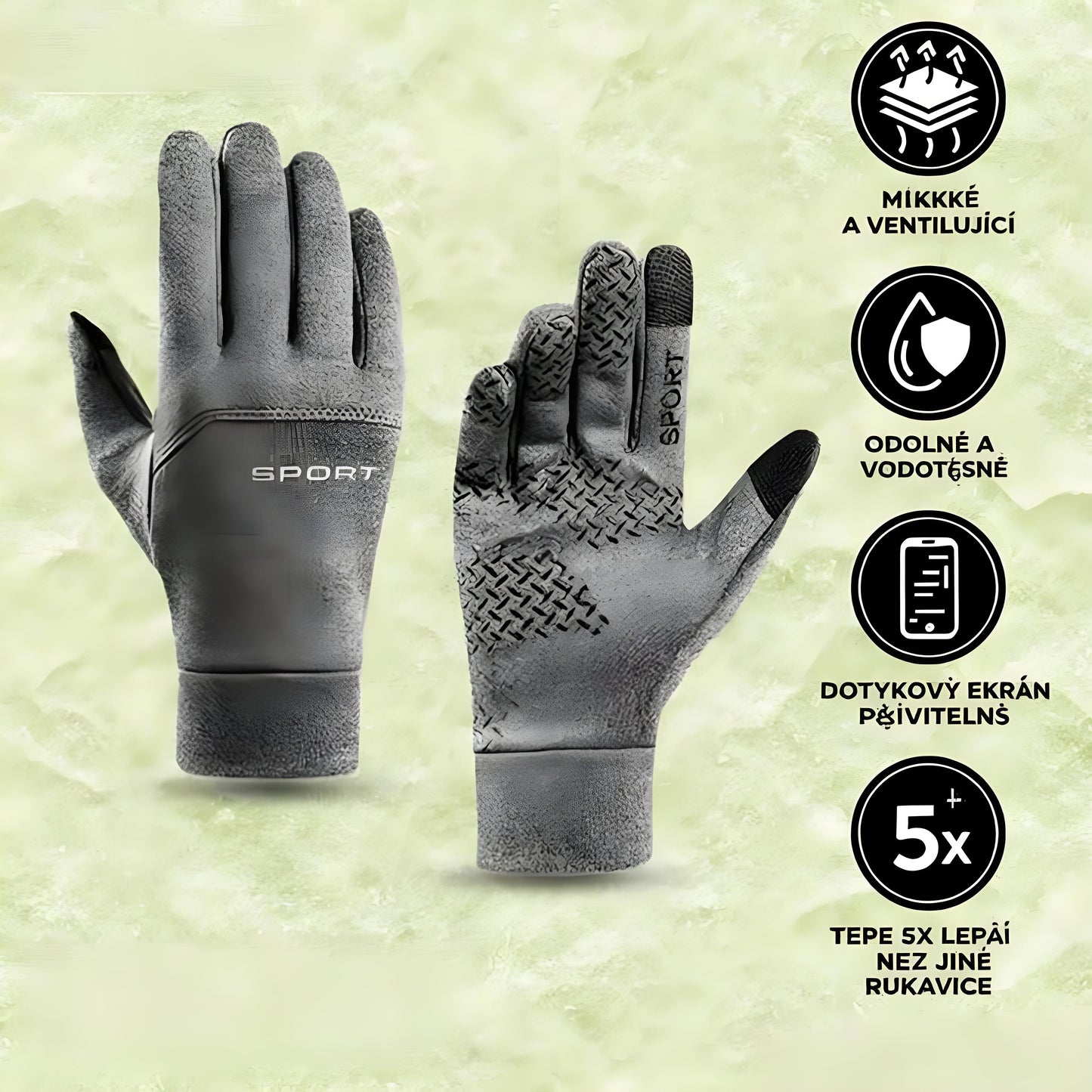 Dotykové vlněné rukavice s podšívkou – poskytují maximální pohodlí, teplo a ochranu pro starší dospělé 🔥Druhý kus za poloviční cenu!