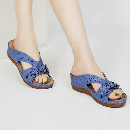 Coeurva dámské bezbolestné pohodlné ortopedické kožené sandály