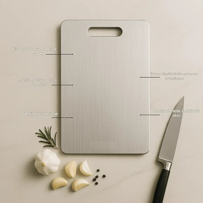🚚 Doprava zdarma – vy si jen užijte rozbalování! Coeurva™ krájecí deska z titanové slitiny – ultra odolná, hygienická a šetrná k nožům, nezbytný pomocník do vaší kuchyně