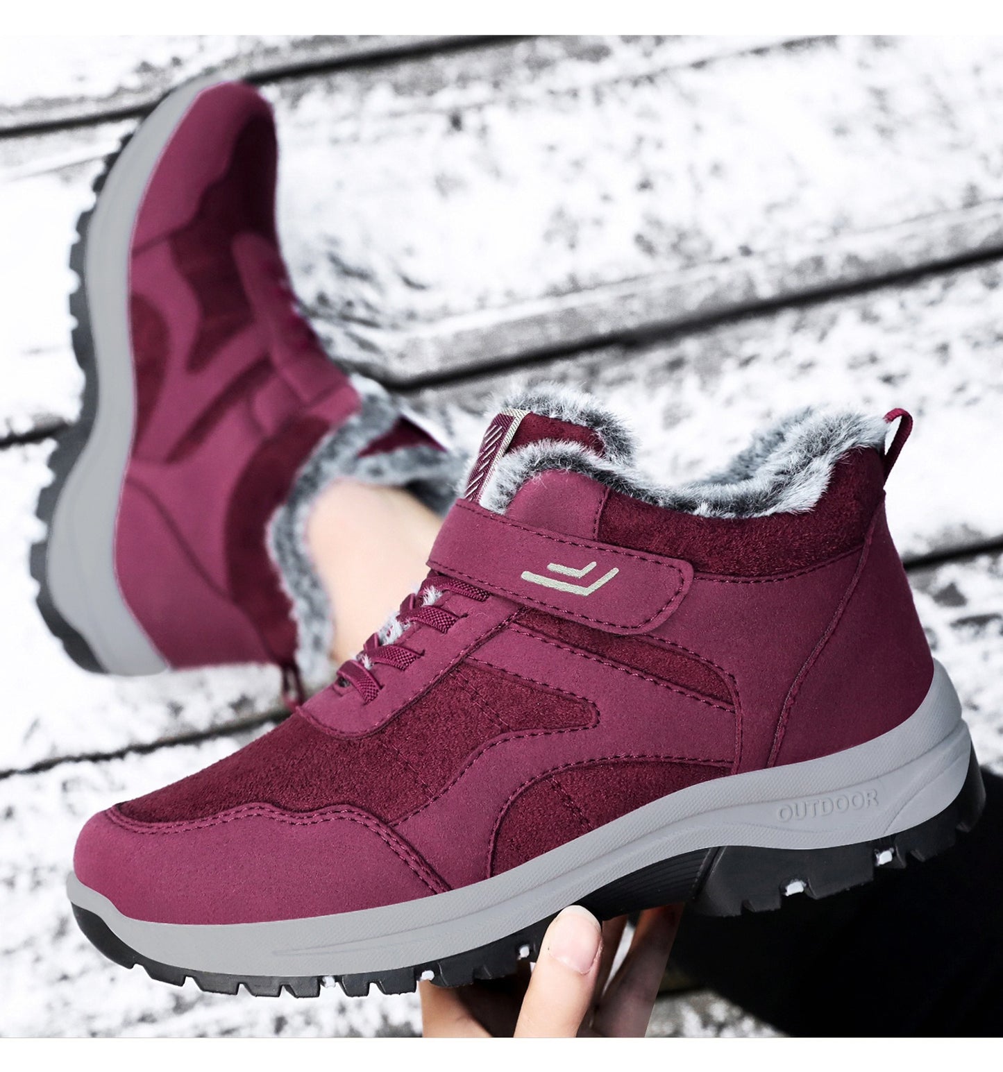 ✨Zimní vycházkové boty s kožešinkou – teplé, měkké a pohodlné i do sněhu!❄️