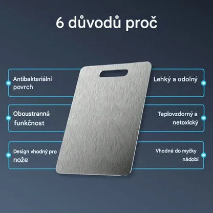 🚚 Doprava zdarma – vy si jen užijte rozbalování! Coeurva™ krájecí deska z titanové slitiny – ultra odolná, hygienická a šetrná k nožům, nezbytný pomocník do vaší kuchyně