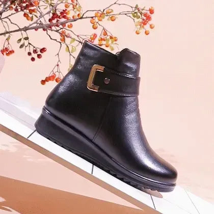 Měkké a pohodlné dámské boty vyrobené z pravé vlny a prémiové kůže (podpora klenby - usnadňuje chůzi)🔥🔥