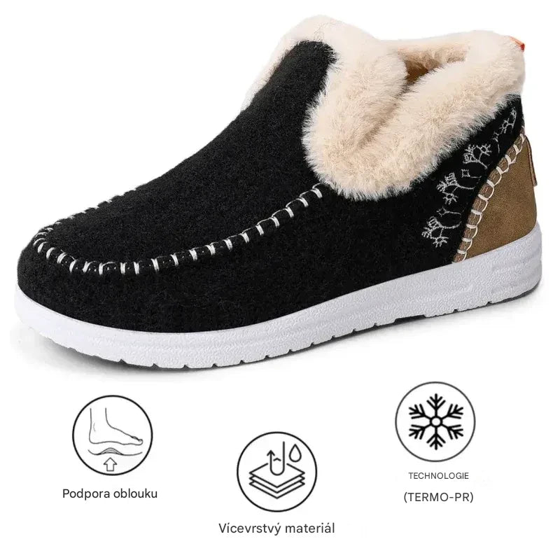 Měkké a pohodlné dámské boty vysoké třídy z kvalitního kašmíru — podpora klenby chodidla, chůze je snazší! 🔥 Sleva 70 % pouze dnes – nenechte si to ujít!