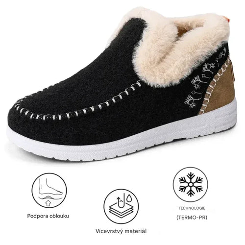 Měkké a pohodlné dámské boty vysoké třídy z kvalitního kašmíru — podpora klenby chodidla, chůze je snazší! 🔥 Sleva 70 % pouze dnes – nenechte si to ujít!