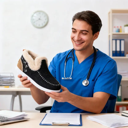 Měkké a pohodlné dámské boty vysoké třídy z kvalitního kašmíru — podpora klenby chodidla, chůze je snazší! 🔥 Sleva 70 % pouze dnes – nenechte si to ujít!