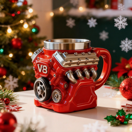 Nejlepší hrnek s motivem motoru! Stejně silný jako on – odolný, statečný a připravený čelit jakékoli výzvě! Věnováno těm, kteří jedou na odhodlání, ocelové vůli a kávě.