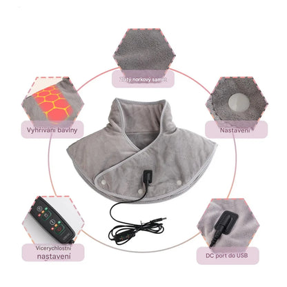 Coeurva Masážní vyhřívací polštář na ramena a krk🔥Druhý kus za poloviční cenu